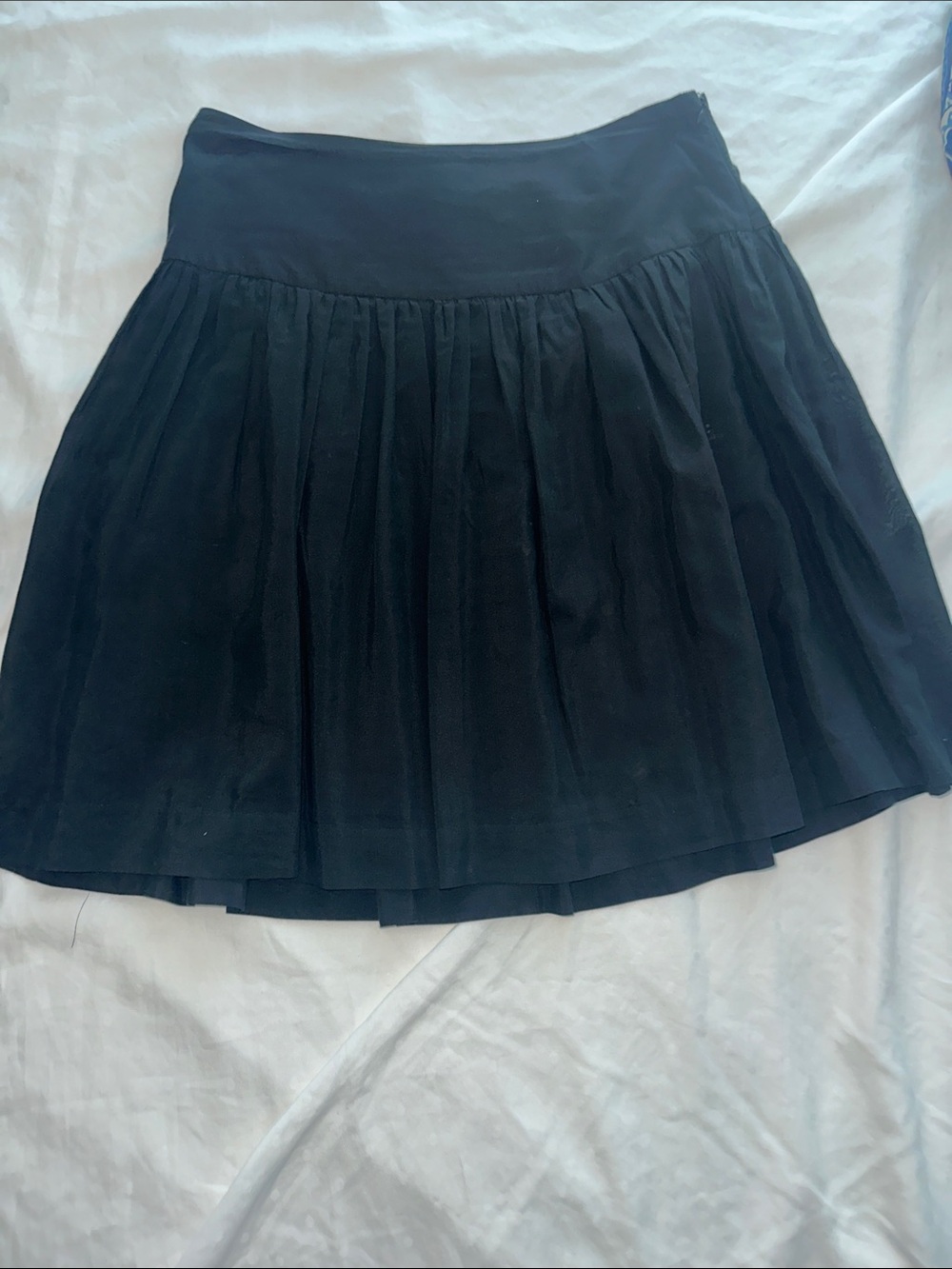 GAP Black Circle Skirt with Pleated Overlay